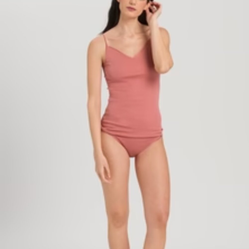 HANRO V-Neck Cotton Camisole in Sweet Pepper Size Medium Brand New NWT - Picture 5 of 6
